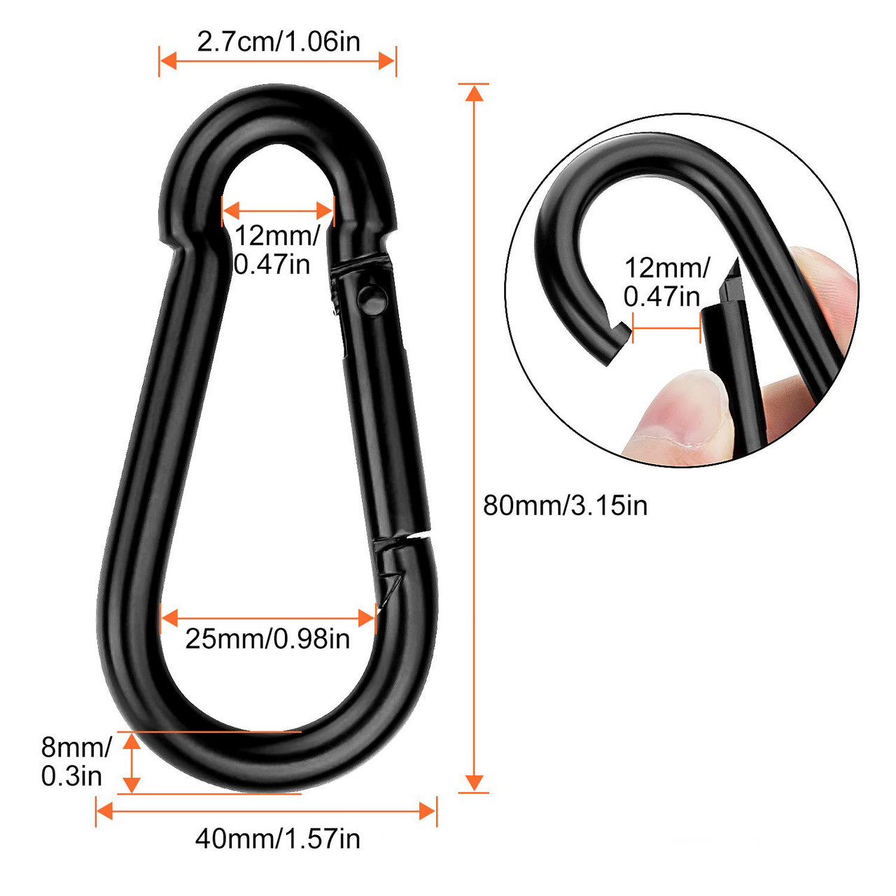 Heavy Duty Carabiner Clips