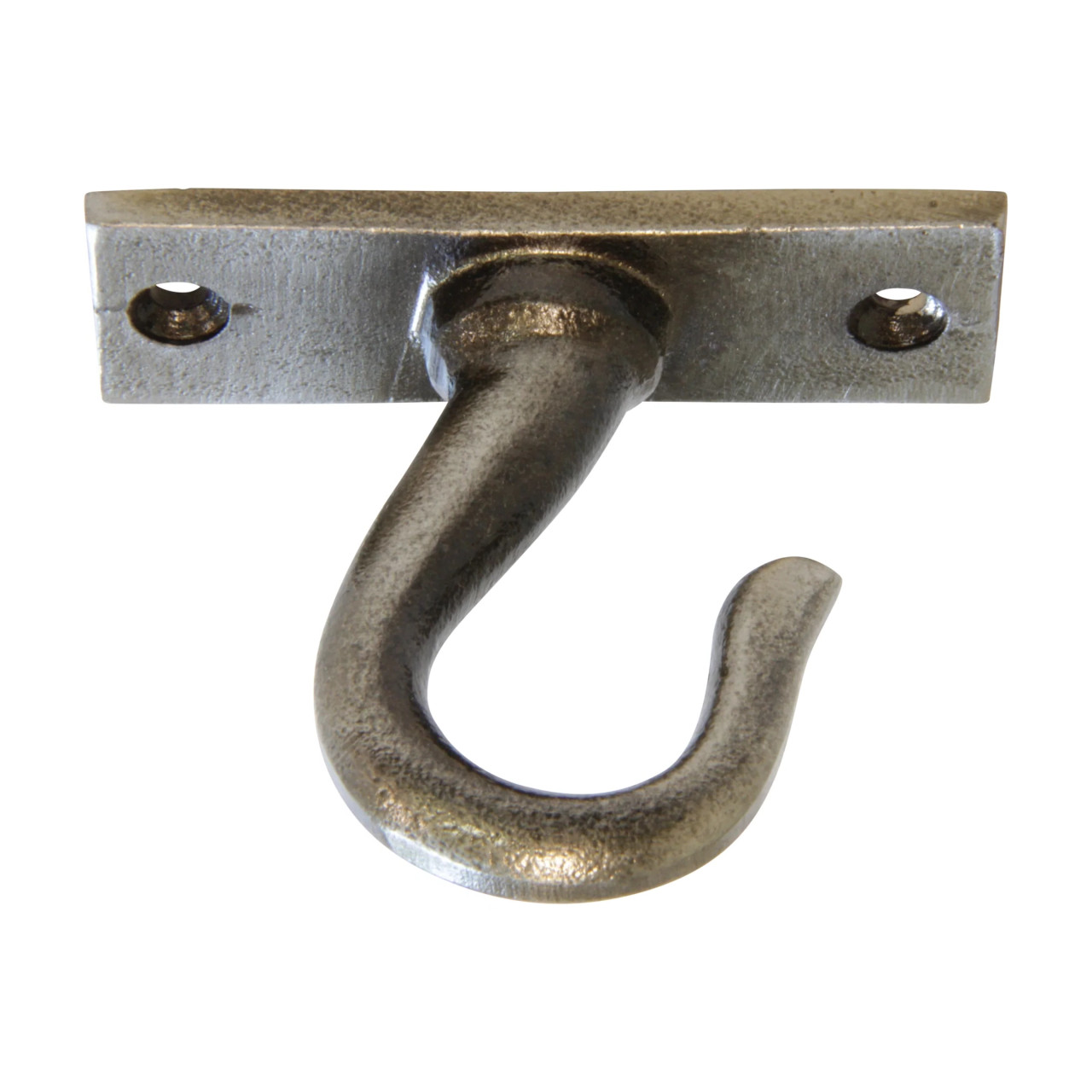 Ceiling Hook w/ Plate - Cast Iron - 2 - Nickel