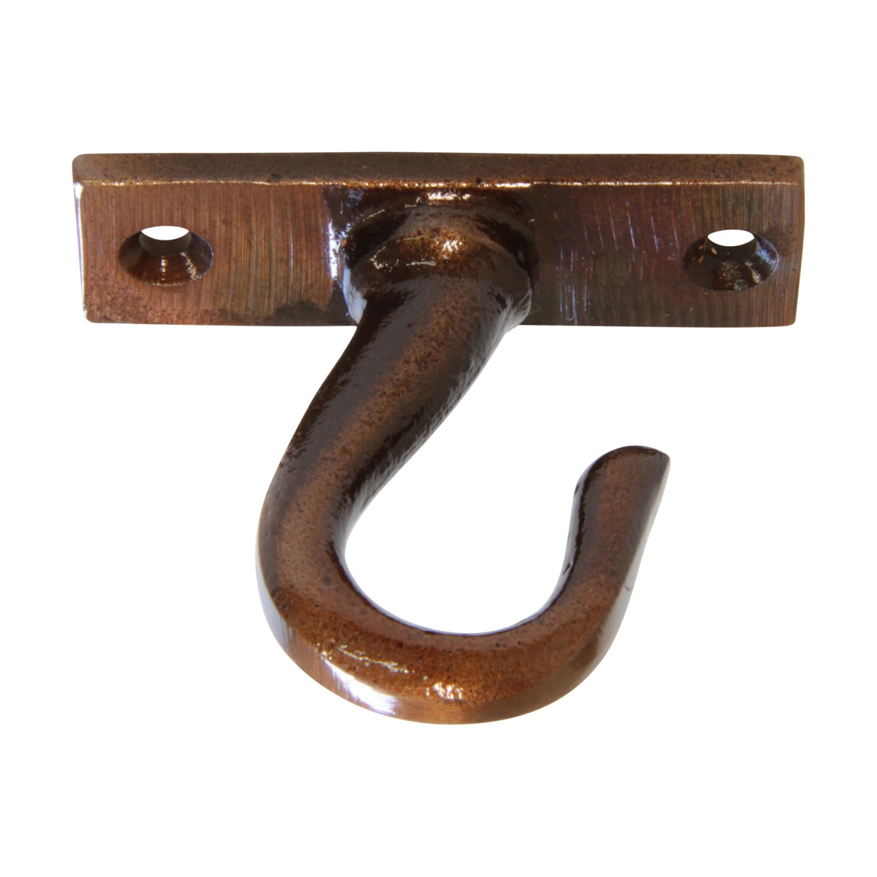 Ceiling Hook w/ Plate - Cast Iron - 2 - Antique Copper