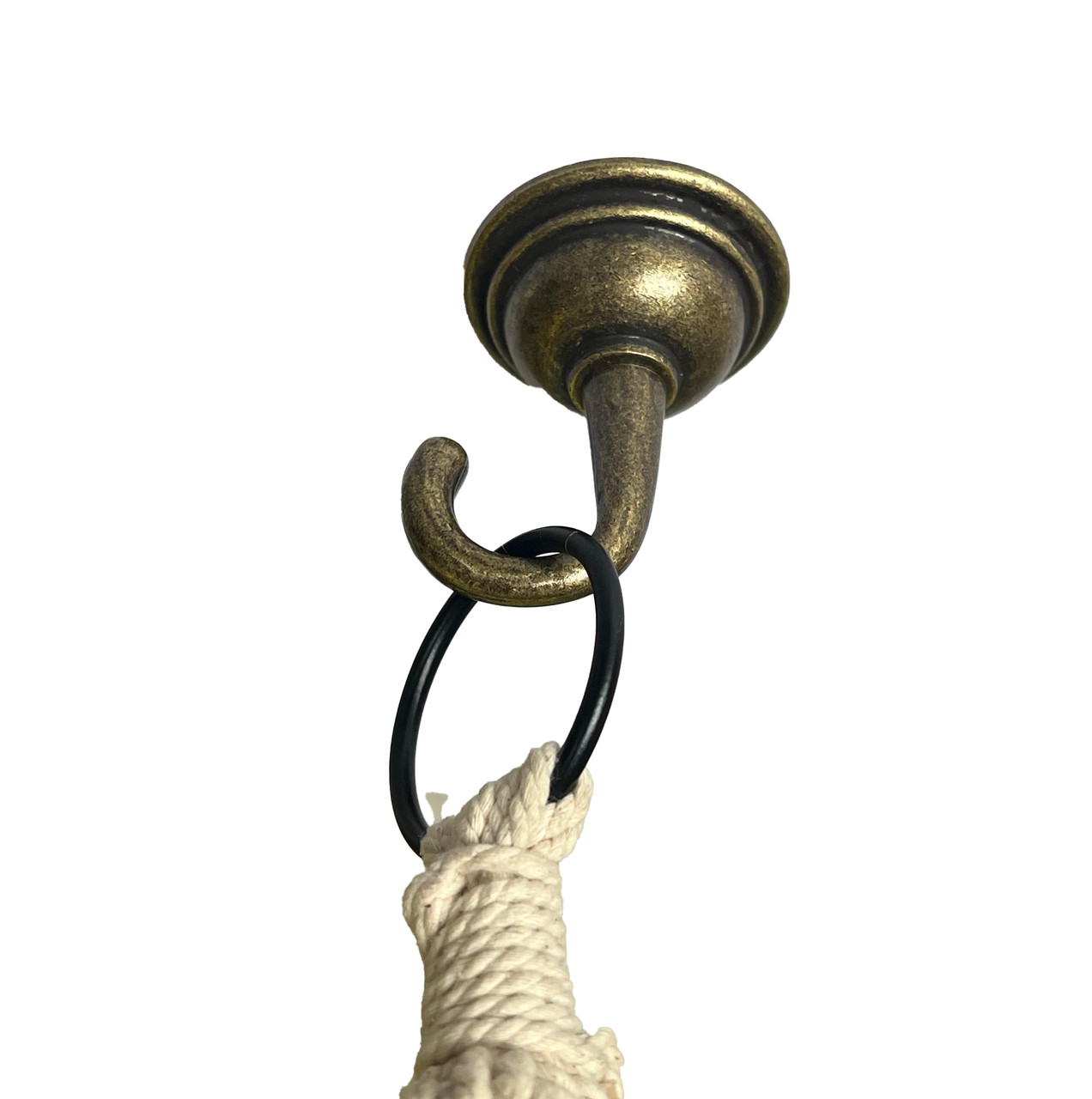 Ceiling Hook - Hudson Hook - Decorative 3 - Antique Brass