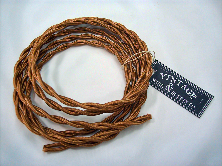 Golden Bronze Twisted Rayon Wire - By the Foot - Small Qty - 18