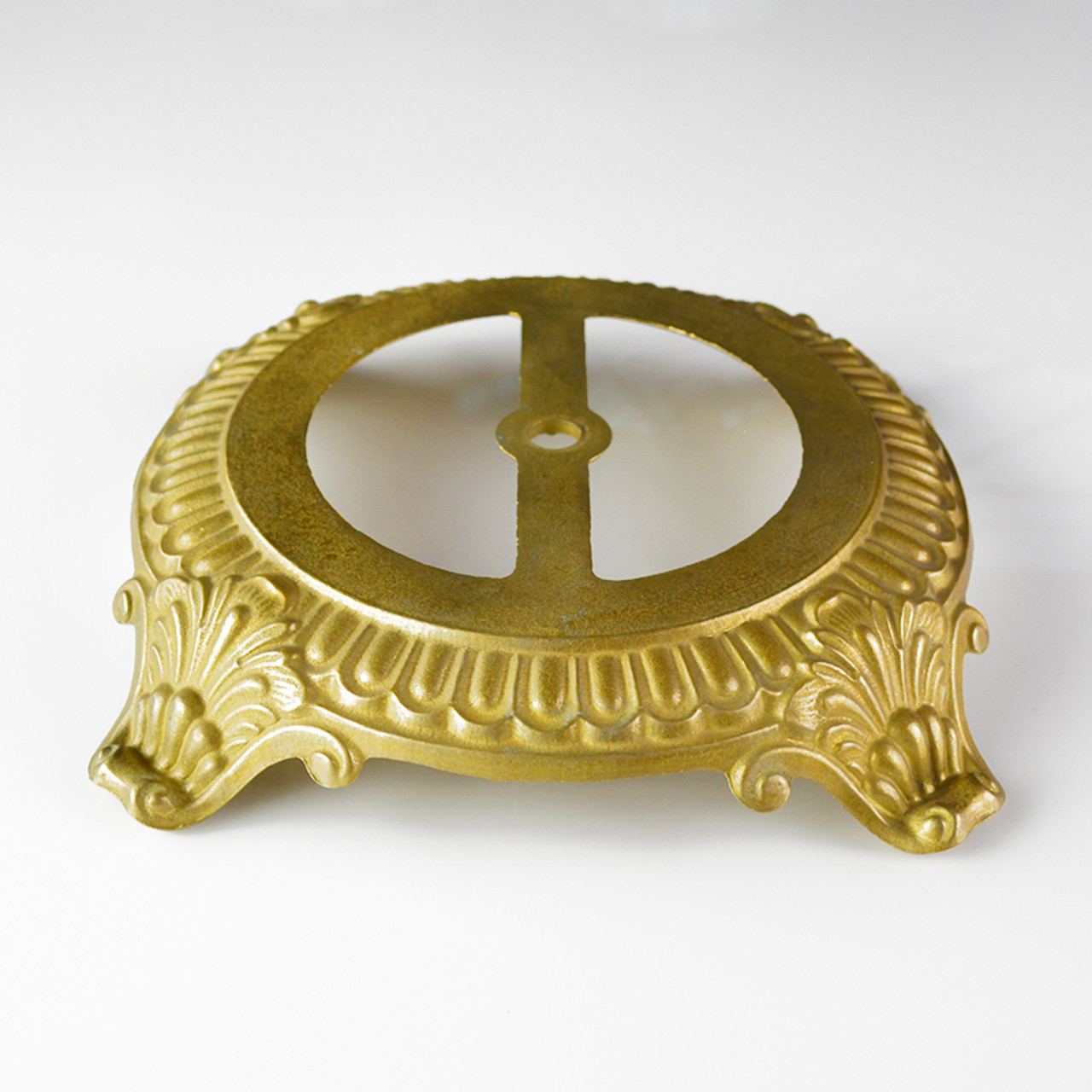 Lamp Base - Cast Brass - Round - 8 - Unfinished Brass