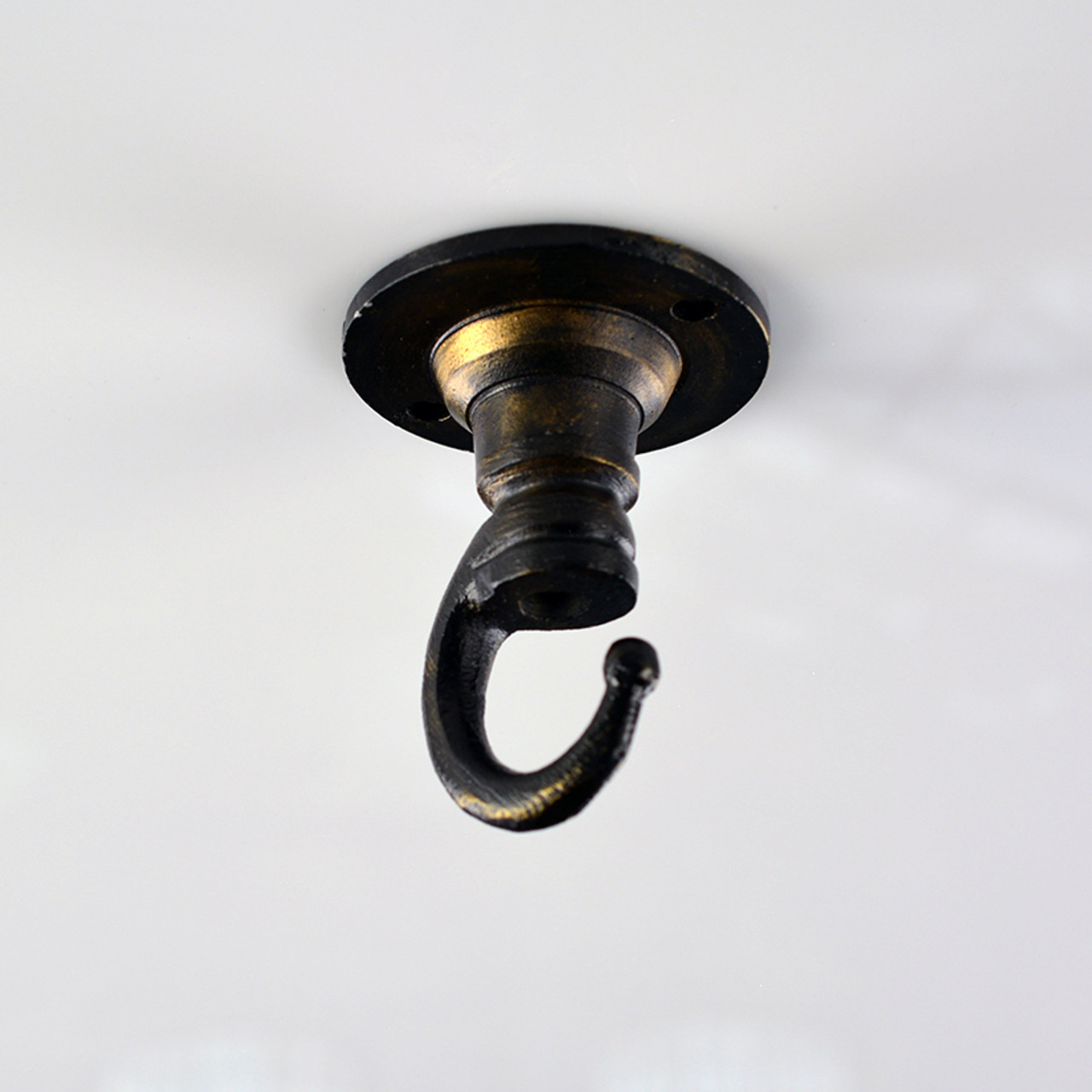 Ceiling Hook Flange Brass Grunge