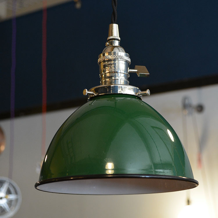 blue dome pendant light