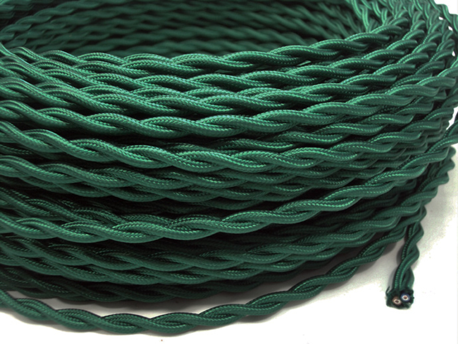 Green Rayon Twisted Wire - By the Foot - Small Qty - 18 Gauge - Vintage ...