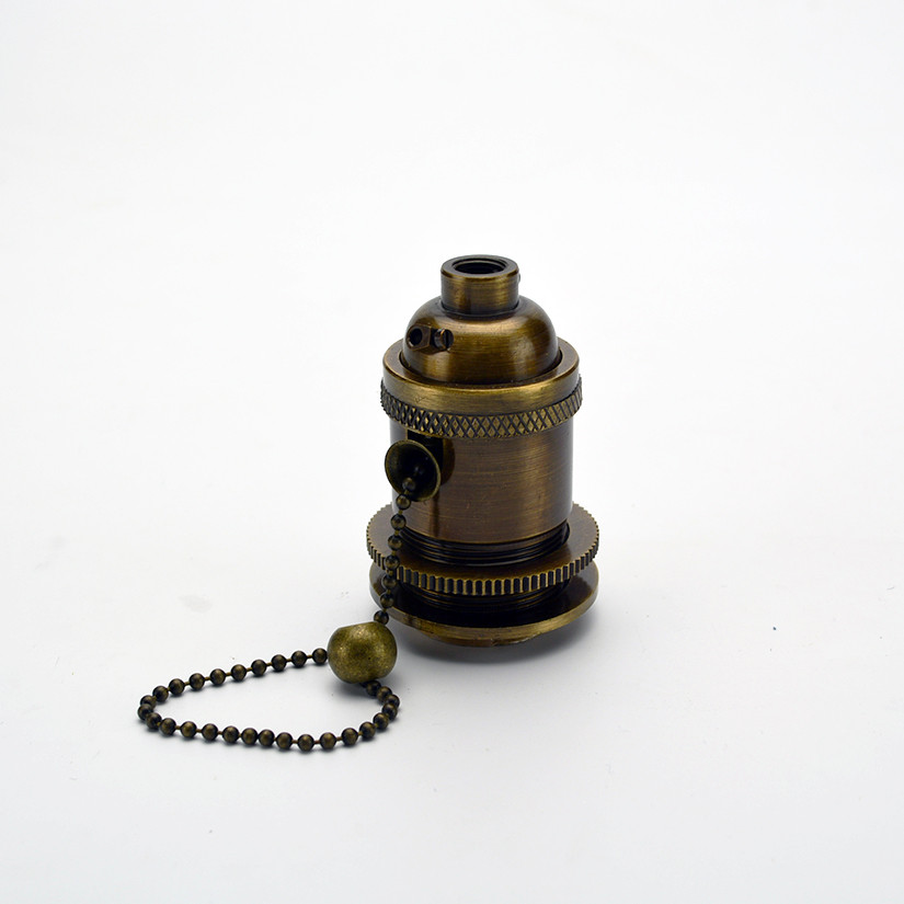 UNO PullChain Light Socket Antique Brass
