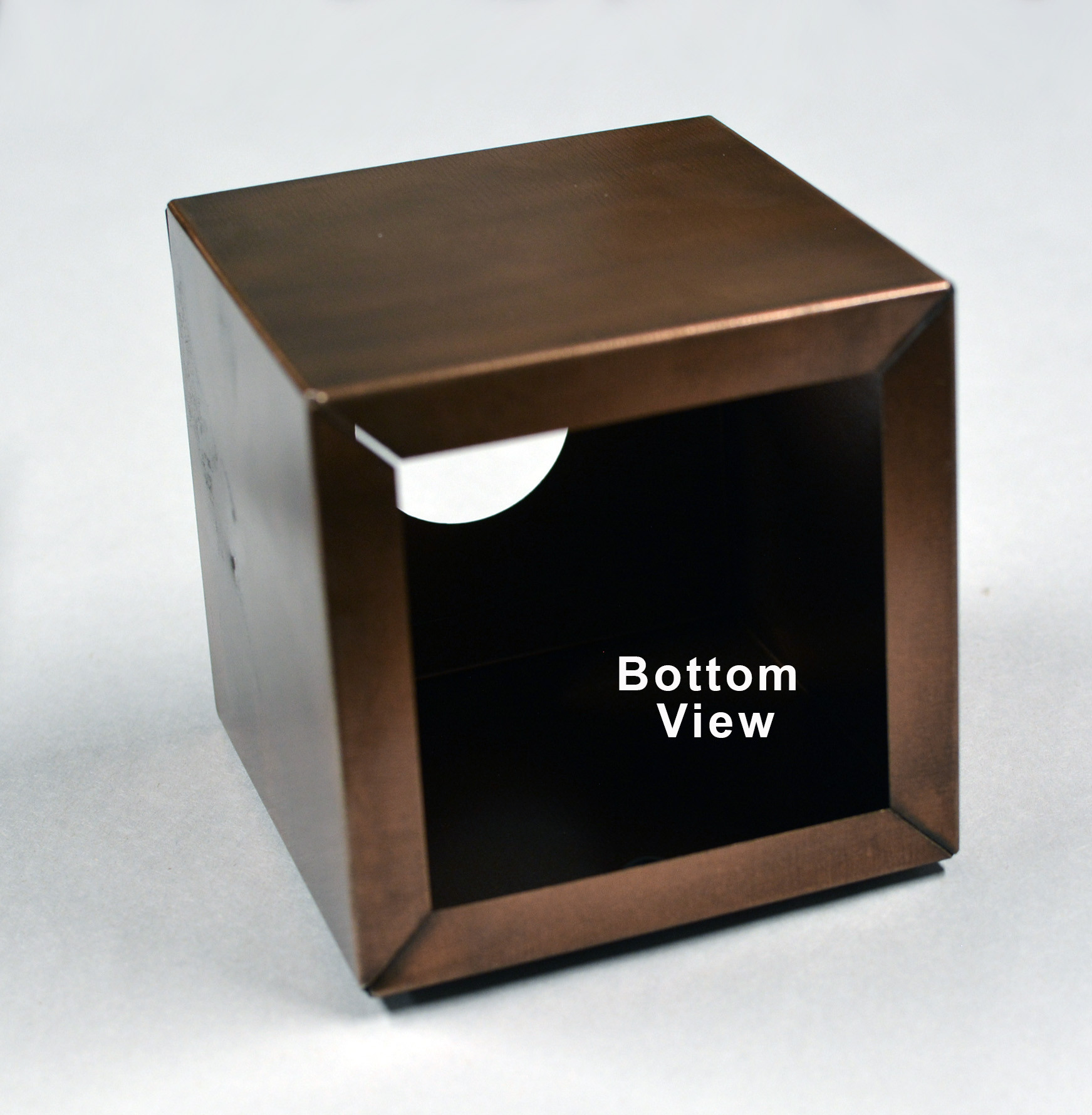 Square Metal Box Antique Copper Finish