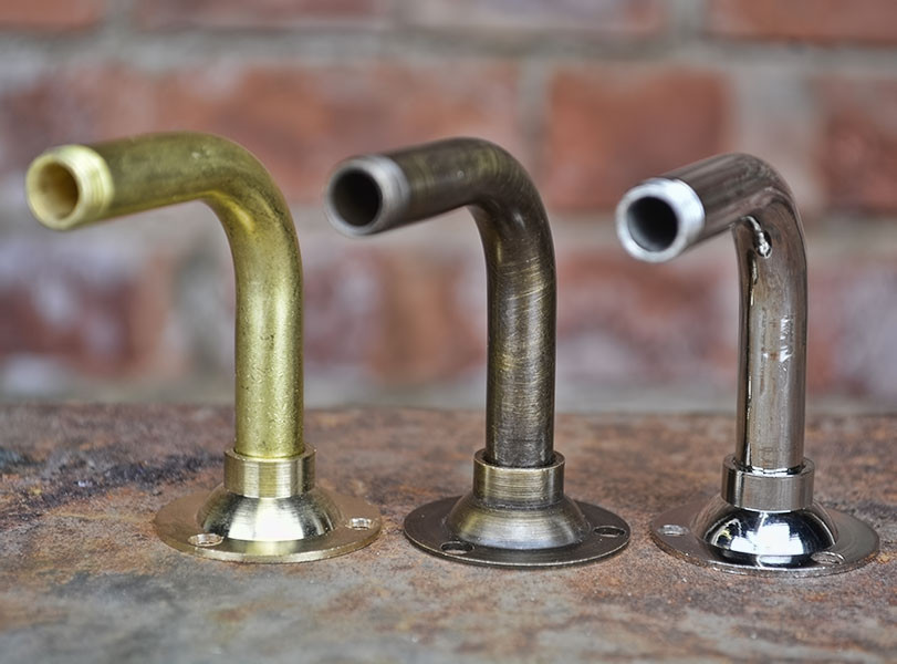 Small Pipe Flange Unfinished Brass