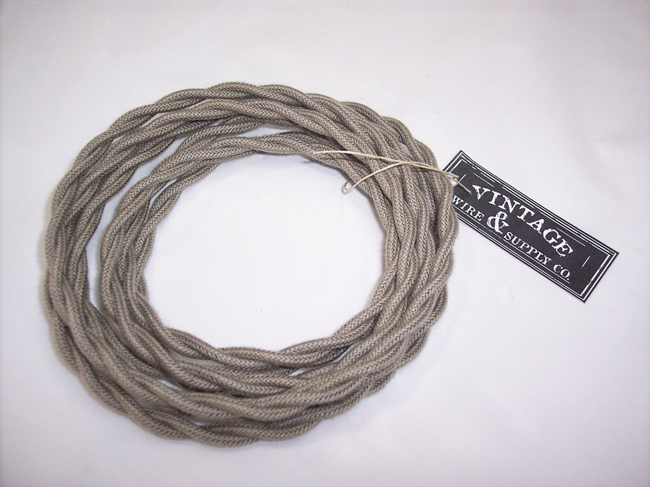 Black Cotton Twisted Wire By the Foot Small Qty 18 Gauge