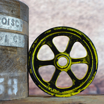 Grunge Yellow Pulley Wheel