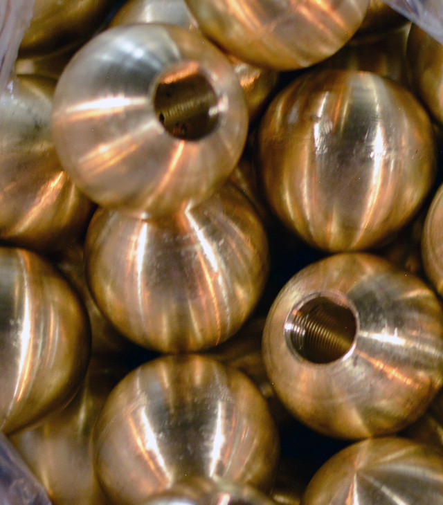 3/8" Brass Ball Unfinished Brass