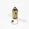 Polished Brass Pull-chain socket