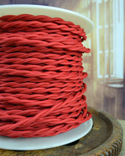 Red Rayon Cloth-Covered Twisted Electrical Wire - 18 Gauge - Bulk Roll -  Vintage Wire & Supply