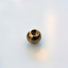 Brass Ball - 3/8 Diameter - Polished Nickel Finish - Threaded 8-32