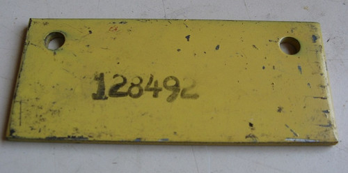 128492 CNH New Holland Plate, 2 holes. 5"