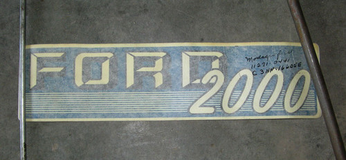 C3NN16605E CNH Ford DECAL Ford 2000 Four Cyl C3NN16605E CNH Ford DECAL Ford 2000 Four Cyl