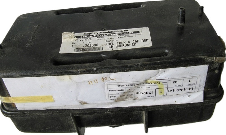 1702508, 1702508SM Simplicity Tank and Cap Gas. New OEM Simplicity 1702508.