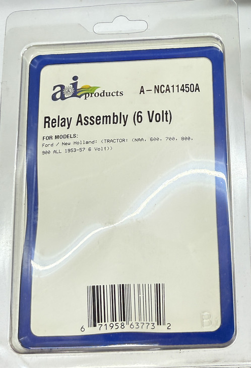NCA11450A Ford 6v 3 Post Starter Solenoid, ANCA11450A, 11000216, 742708, 1100-0216, SFD6000, 66-213, A910703, Ford Tractors: NAA, 600, 700, 800, 900 (1953-1957).