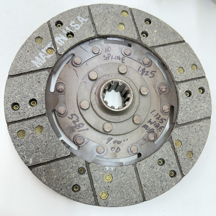 180241m91 Massey Ferguson 9" Woven Clutch DISC 1-1/8" - 10 Spline, BMD Part Number 5281.