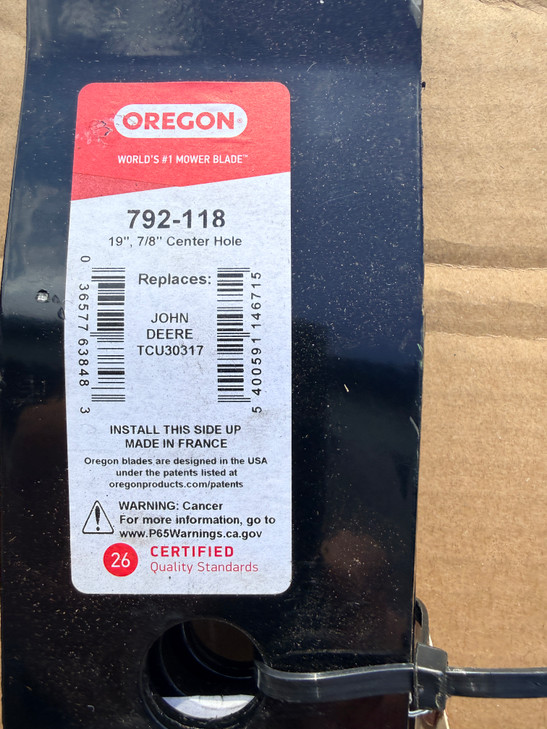 792-118 Set of 3 Oregon 792-118 John Deere TCU30317 Mower Blades