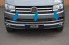 3Pc Chrome Bumper Grille Trim Accents To Fit Volkswagen T6 Transporter (2016+)