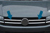 2Pc Upper Chrome Grille Accent Trim Set To Fit Volkswagen T6 Transporter (16+)