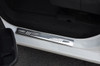 Chrome Door Sill Trim Covers Scuff Protectors Set To Fit Fiat Qubo (2007+)