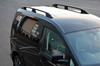 Black Alu Roof Rack Rails Side Bars Set To Fit SWB Volkswagen Caddy (2016+)