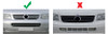 Chrome 1Pc Lower Grille Trim Cover To Fit Volkswagen T5 Caravelle (2004-09)