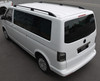 Black Roof Rack Rails Side Bars To Fit LWB Volkswagen T5 Caravelle (2004-15)