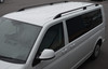 Black Roof Rack Rails Side Bars To Fit SWB Volkswagen T5 Caravelle (2004-15)