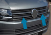 2Pc Carbon Fibre Lower Grille Accent Trim To Fit Volkswagen T6 Transporter (16+)