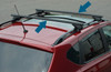 Black Cross Bars For Roof Rails To Fit Subaru Forester (2008-12) 100KG Lockable