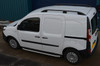 Black Aluminium Roof Rack Rails Side Bars Set To Fit LWB Renault Kangoo (2008+)