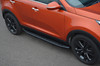 Black Aluminium Side Steps Bars Running Boards To Fit Hyundai Santa Fe III (12+)