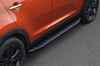 Black Aluminium Side Steps Bars Running Boards To Fit Kia Sportage (2004-10)