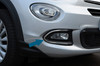 Chrome Fog Light Lamp Trim Covers Accents Set To Fit Fiat 500X (2014-18)