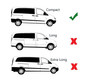 Roof Rack Bars Side Rails For Compact L1 Mercedes Vito W639 (2003-14)