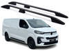 Black Aluminium Roof Rack Rails Side Bars To Fit M (L2) Citroen Dispatch 2016+