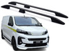 Black Aluminium Roof Rack Rails Bars To Fit Standard (L2) Peugeot Expert (2016+)