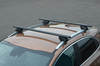 Black Cross Bars For Roof Rails To Fit Audi A4 Avant (B8 2008-15) 75KG Lockable