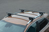 Black Cross Bars For Roof Rails To Fit Seat Ibiza Estate (2008-16) 75KG Lockable