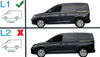Black Aluminium Roof Rack Rails Side Bars To Fit L1 Volkswagen Caddy (2021+)