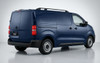 Black Aluminium Roof Rack Rails Side Bars To Fit Medium (L2) Fiat Scudo (2022+)