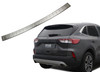 To Fit Ford Kuga (2019+): Rear Bumper Protector Scratch Guard Brushed Steel