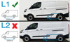 Black Aluminium Roof Bars Rack To Fit L1H1 Ford Transit Custom (2012-22)