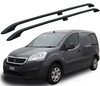 Black Aluminium Roof Rack Rails Side Bars To Fit Peugeot Partner (2008-18)