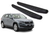 Black Aluminium Side Steps Bars Running Boards To Fit Skoda Kodiaq (2016-23)