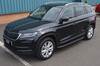 Black Aluminium Side Steps Bars Running Boards To Fit Skoda Kodiaq (2016-23)