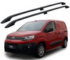 Black Aluminium Roof Bars Side Rails To Fit L1 Citroen Berlingo (2019+)